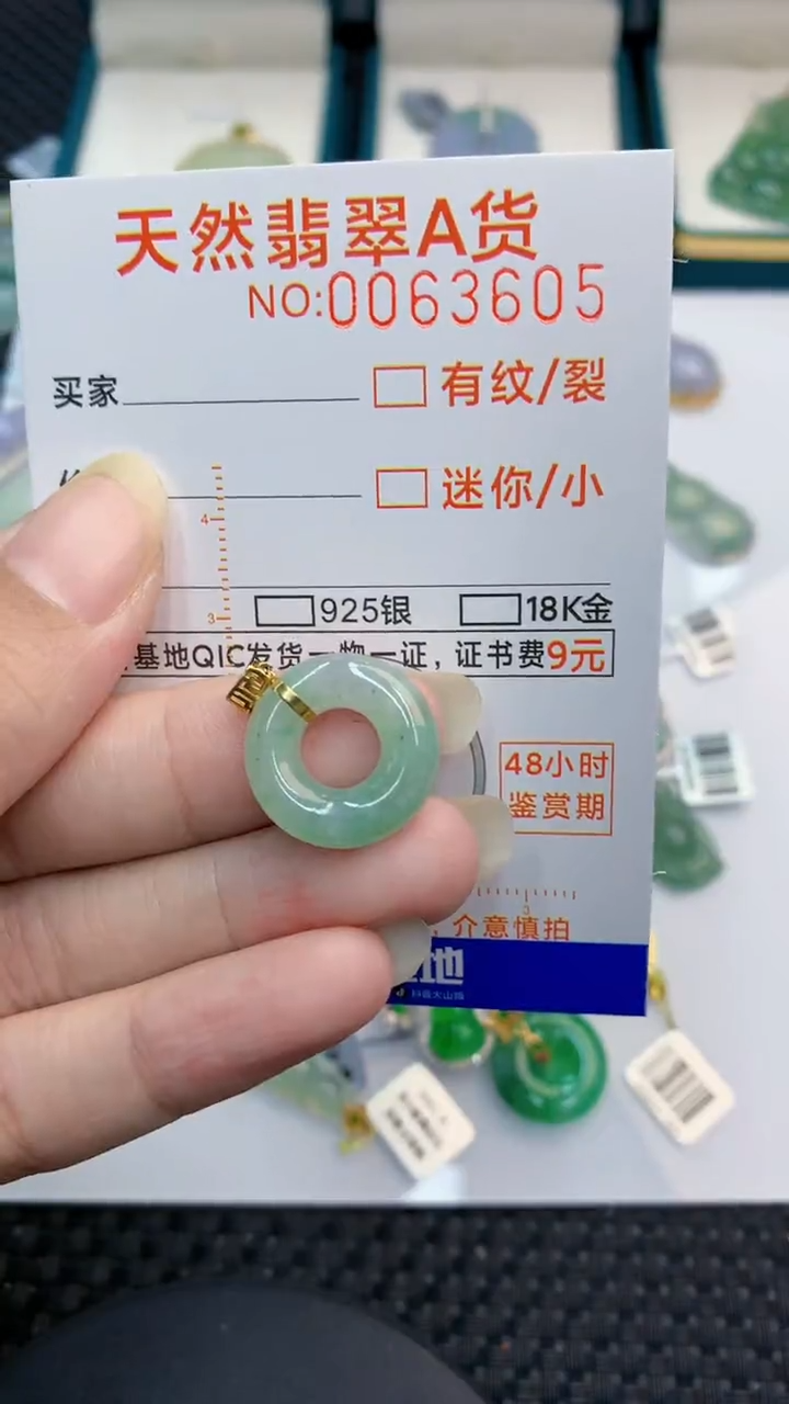 【闪购商品】翡翠颈饰18K金镶嵌            8
