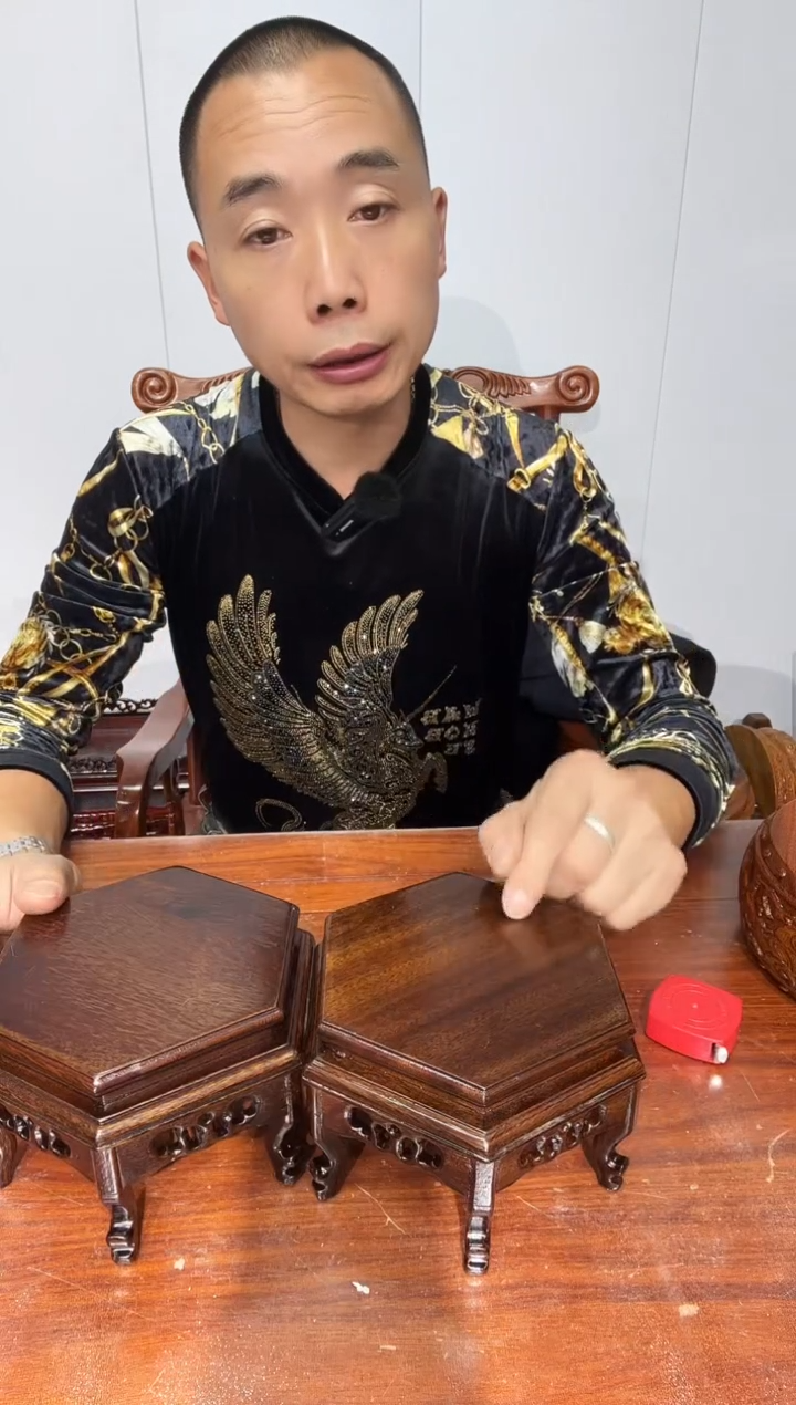 木六角方台黑色2个14*16*10