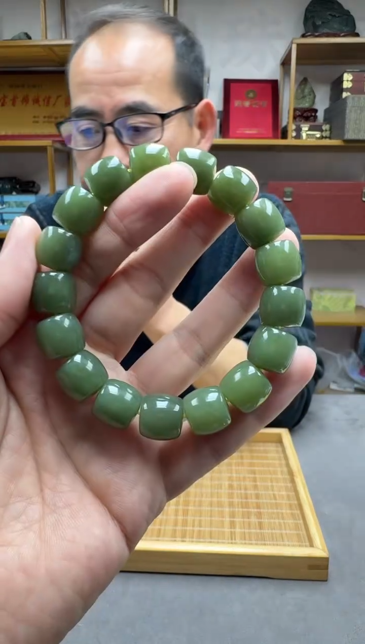 未镶嵌手链和田玉13青黄口·微裂