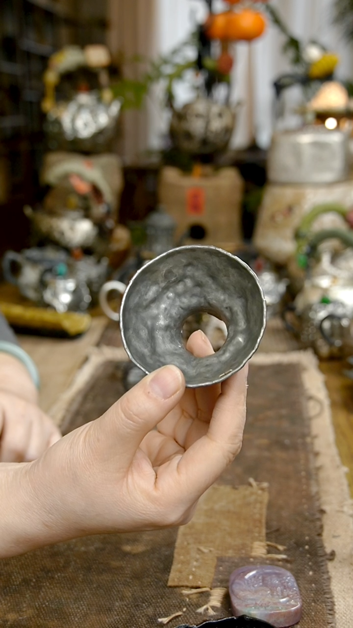 纯锡纯手工投茶器