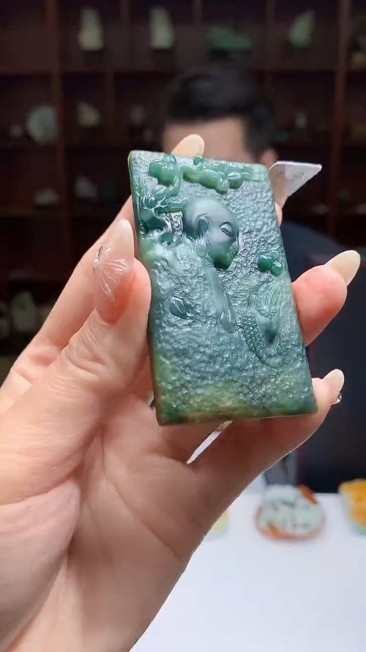 【闪购商品】定制翡翠未镶嵌8046jj-毛货挂件11