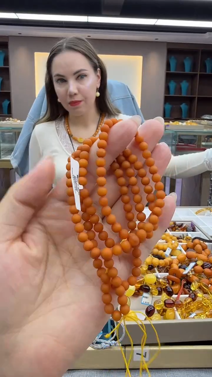 琥珀颈饰未镶嵌40秒拍号 假一罚三 5mm