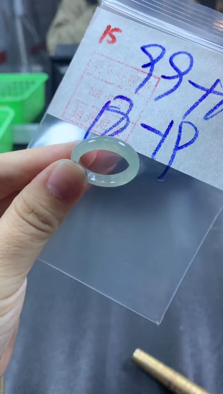 未镶嵌定制翡翠戒圈18-19#109毛货需精细抛光