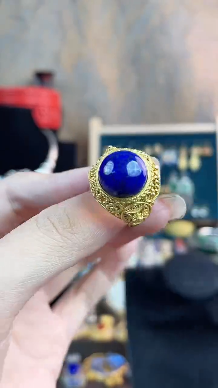 非遗手工花丝镶嵌戒指