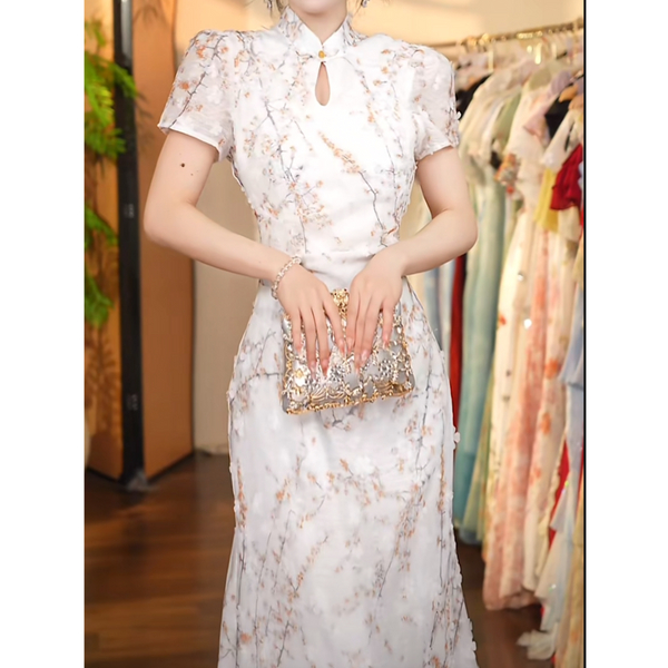 温迪定制-1168（寒梅傲雪）连衣裙P076