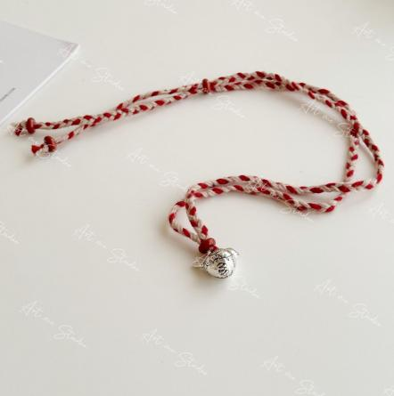 瓜瓜 ART ME 杂色百搭时尚款编织 织带挂脖项链