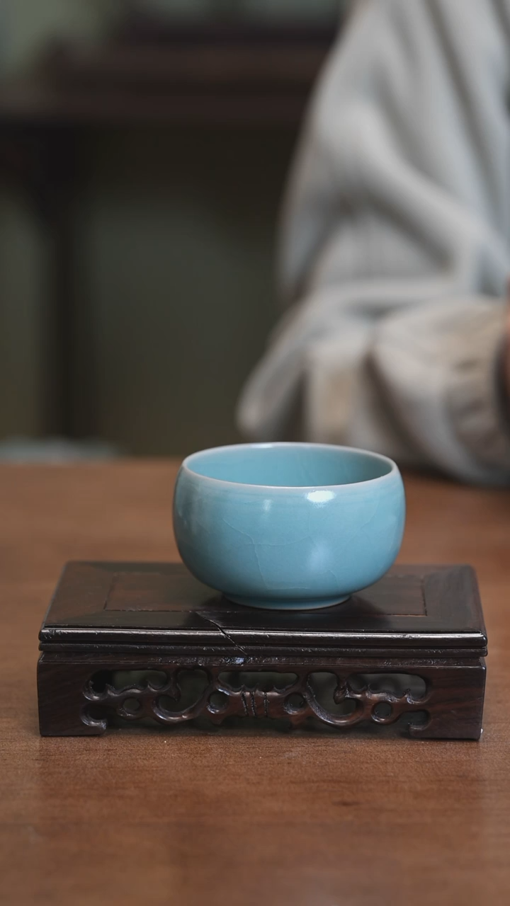 【闪购商品】Y宝丰宋官窑原产地汝瓷罗汉杯