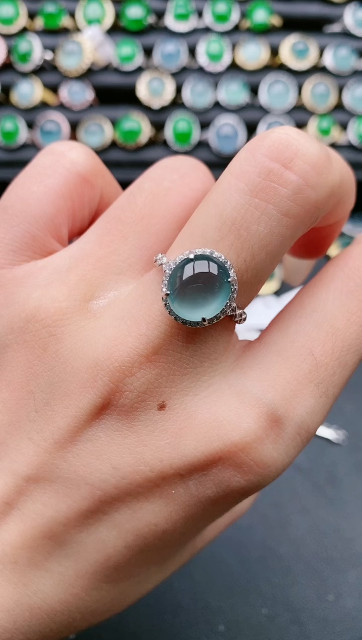 【闪购商品】翡翠戒指银S925镶嵌11111111