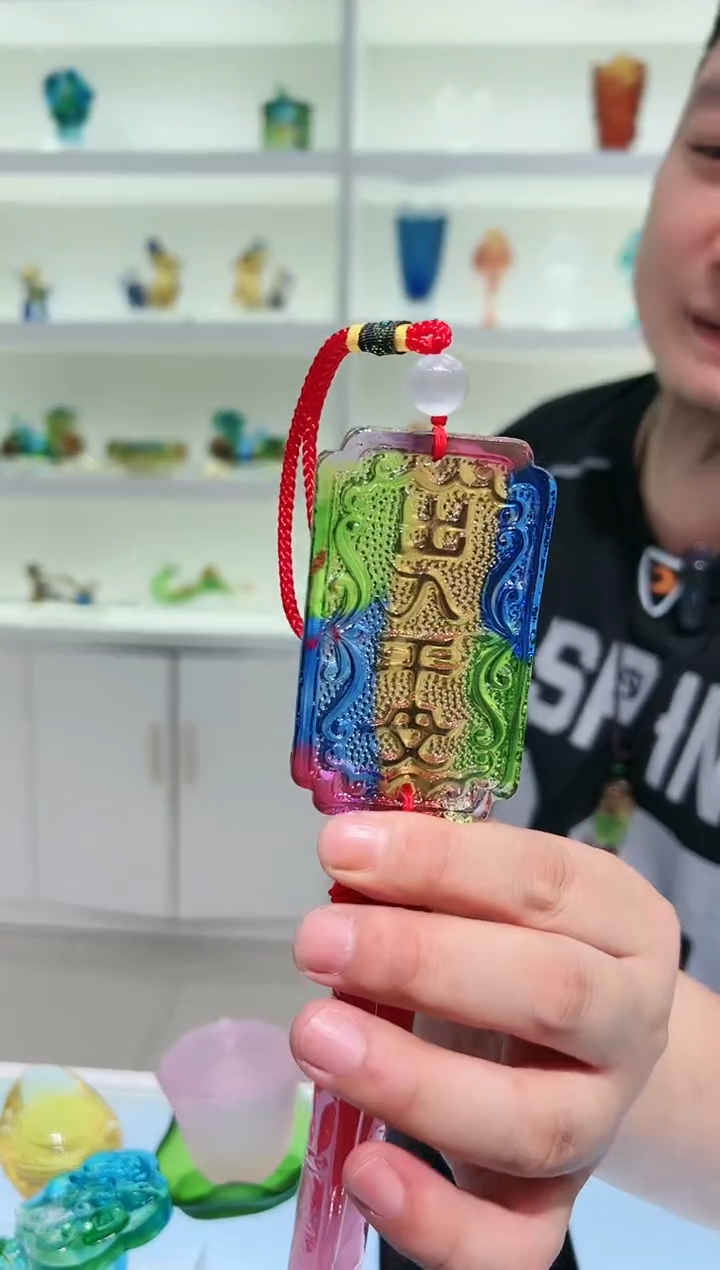 【闪购商品】茶宠古法琉璃出入平安车挂