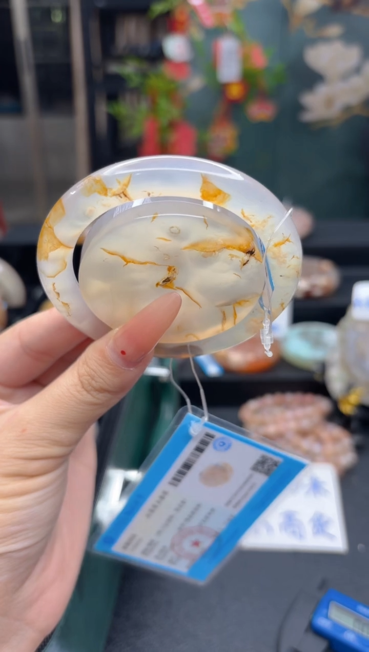 【闪购商品】石英质玉手镯未镶嵌2045（57圈赠送镯心）