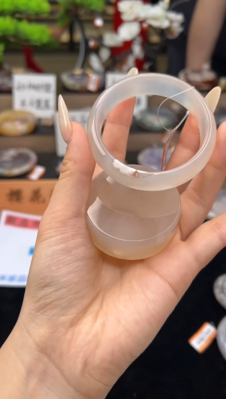 【闪购商品】石英质玉手镯未镶嵌53圈口（赠送镯心）21024