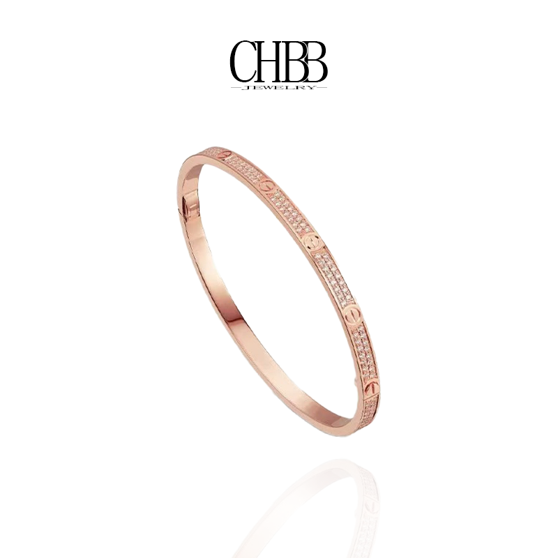 橙画 合金手镯 高定K金 经典镶嵌手镯时尚大气简约