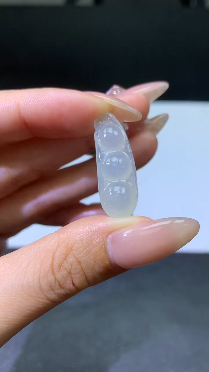 【闪购商品】定制翡翠未镶嵌003ee-毛货豆子送金扣7