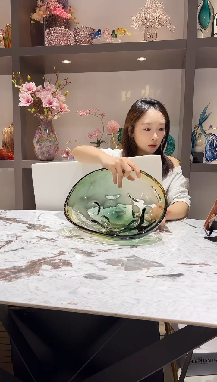 新款渐变色果盘 现货