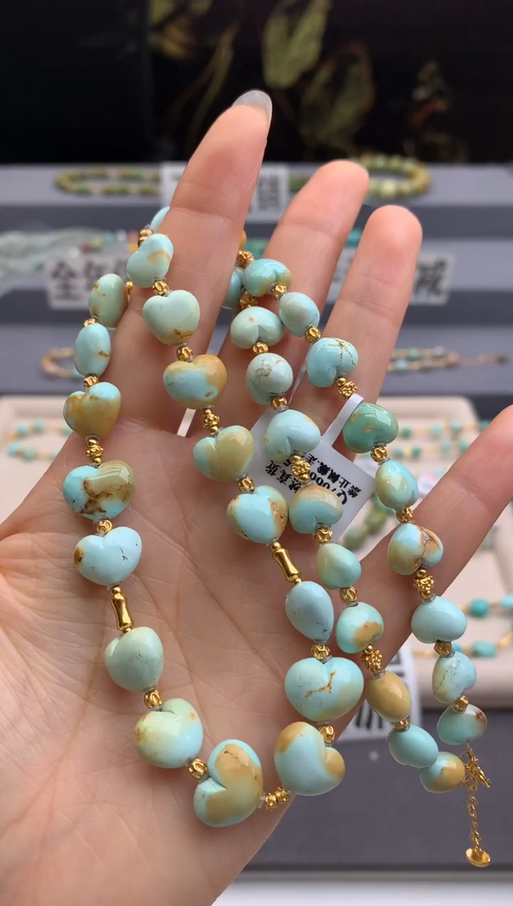 未镶嵌绿松石项链婉**河茜.B61