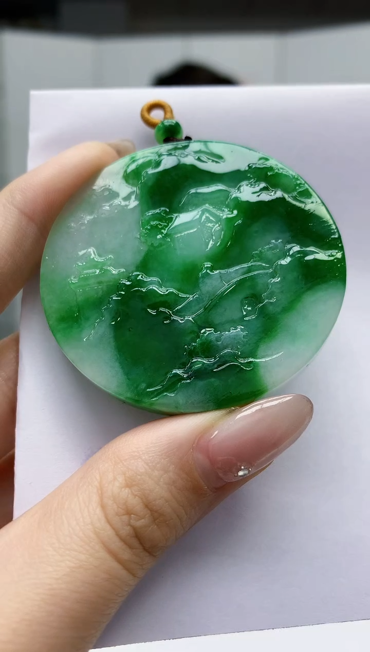 【闪购商品】定制翡翠未镶嵌4915jw-毛货挂件赠顶珠98