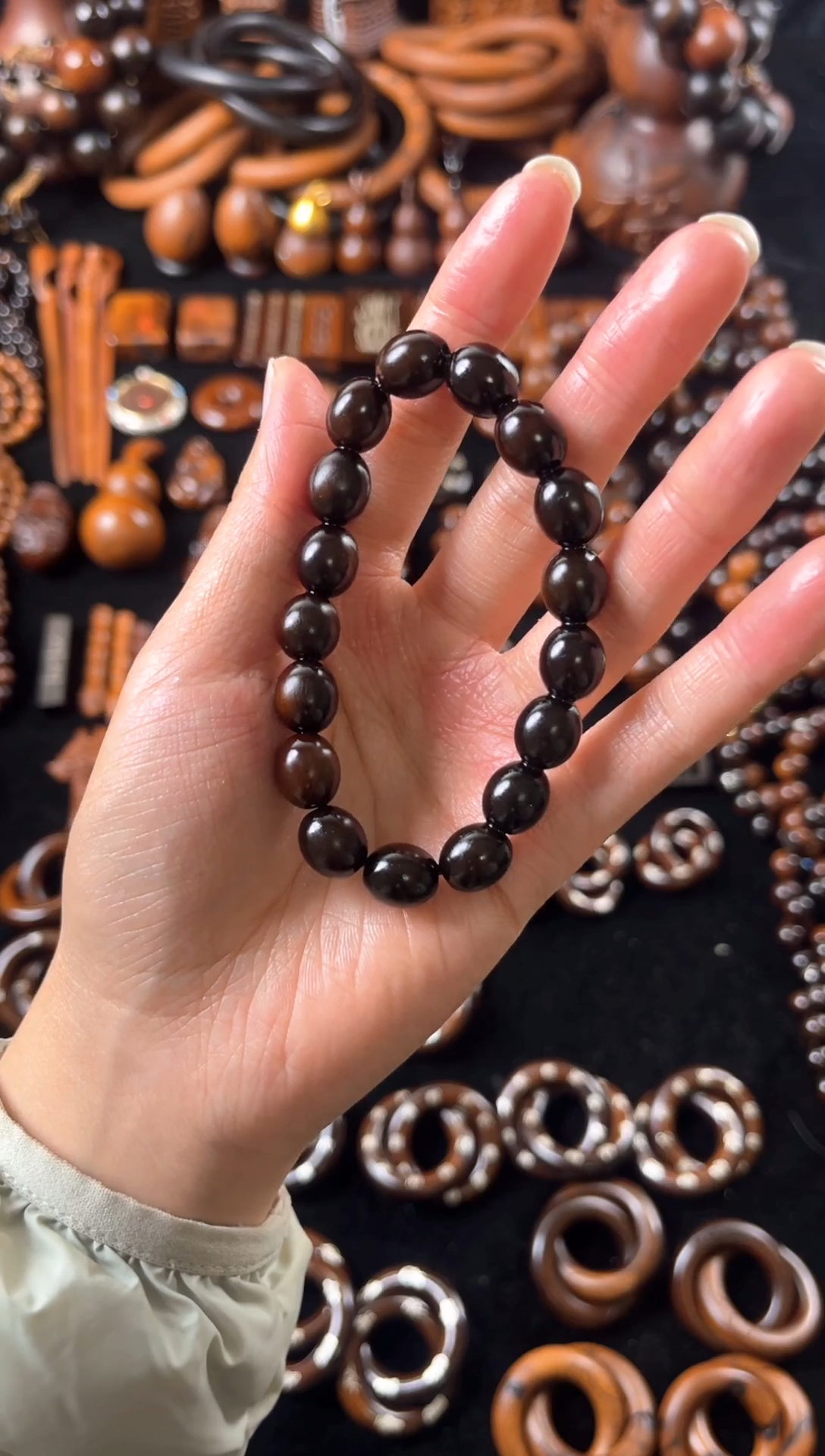 枣木福*鑫雷击枣木玉化手串1.0