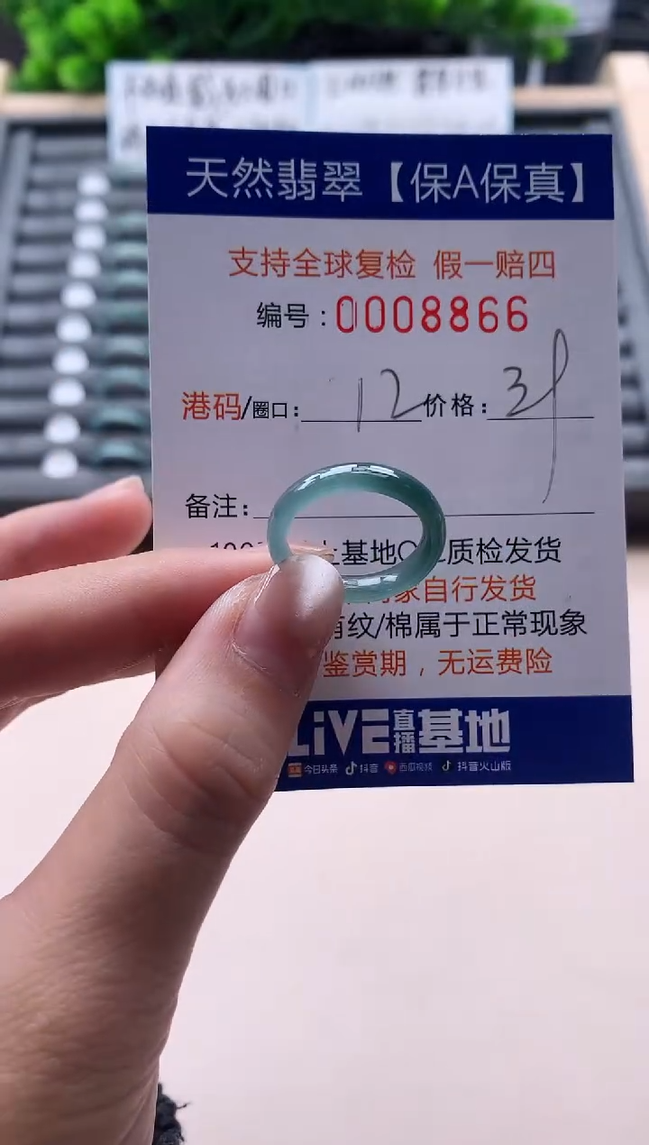 未镶嵌戒指翡翠天然  8866