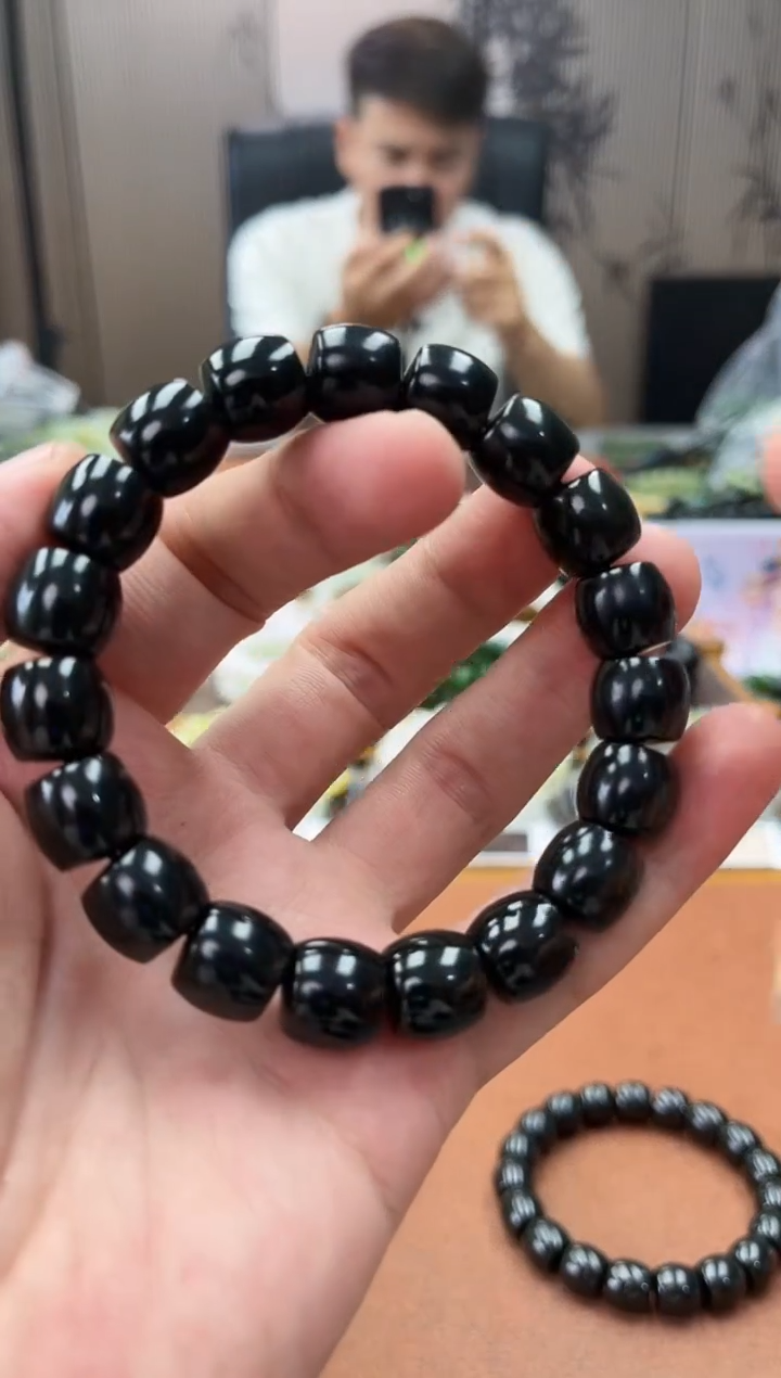 手链未镶嵌和田玉纯天然新疆塔青黑青12