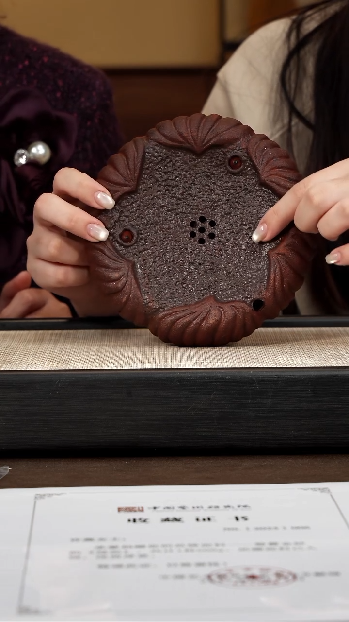 茶壶紫砂【P036】莲瓣壶承