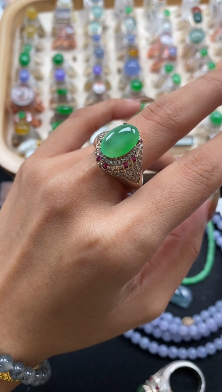 未镶嵌戒指翡翠缅甸天然a货翡翠小包容