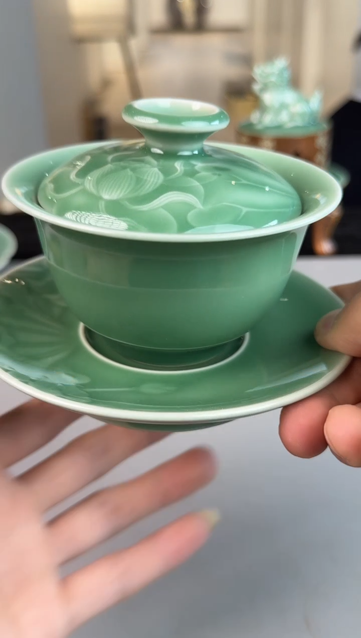 青瓷手工茶器不带礼盒包邮