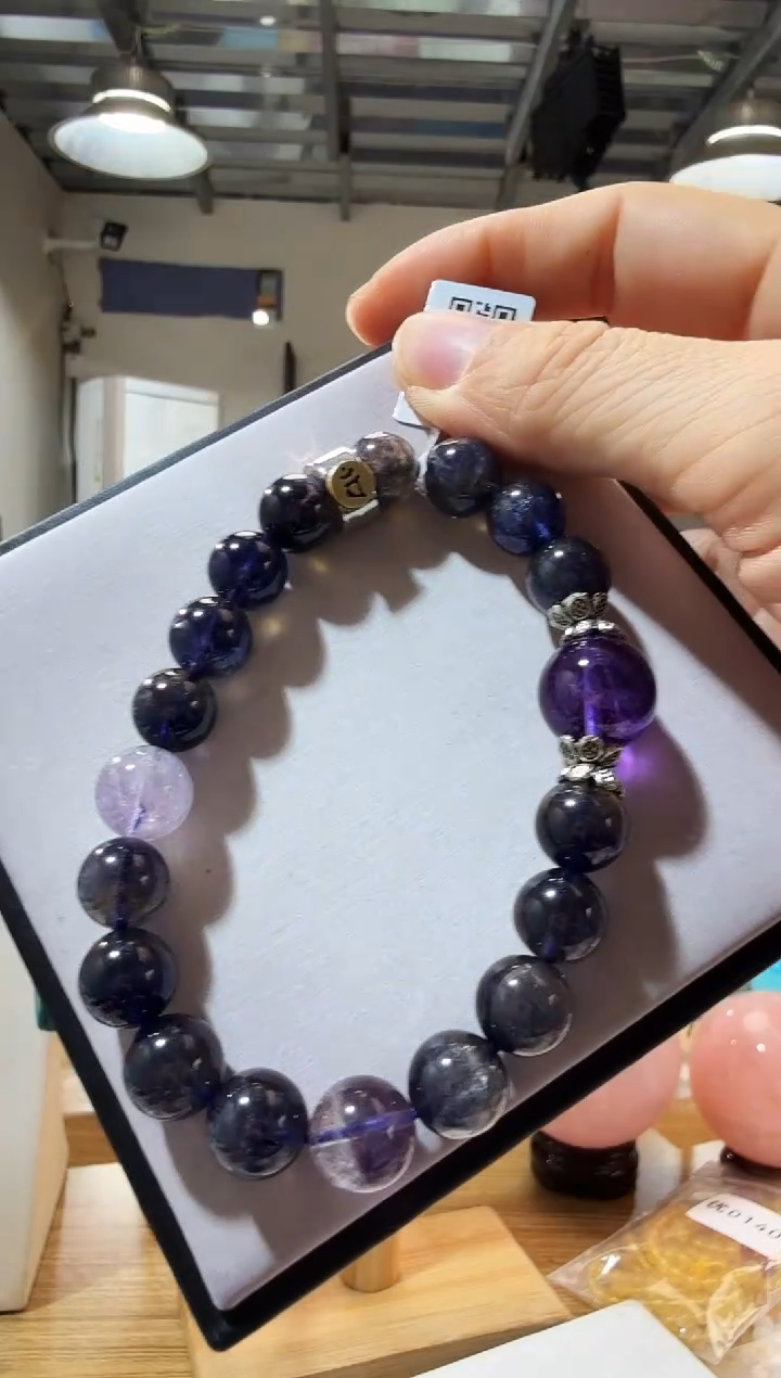 未镶嵌堇青石手链优0557 约10mm