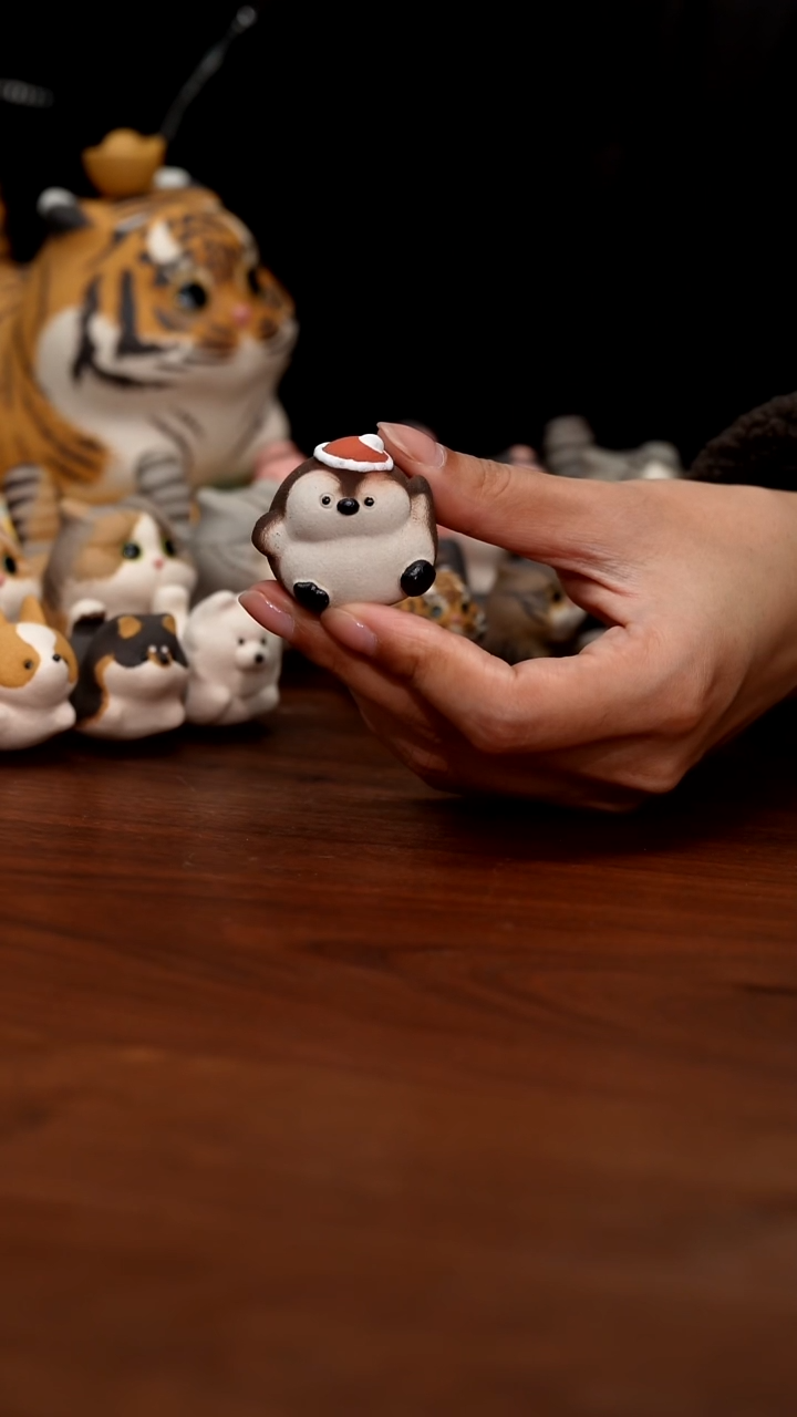 紫砂摆件微瑕企鹅仔仔