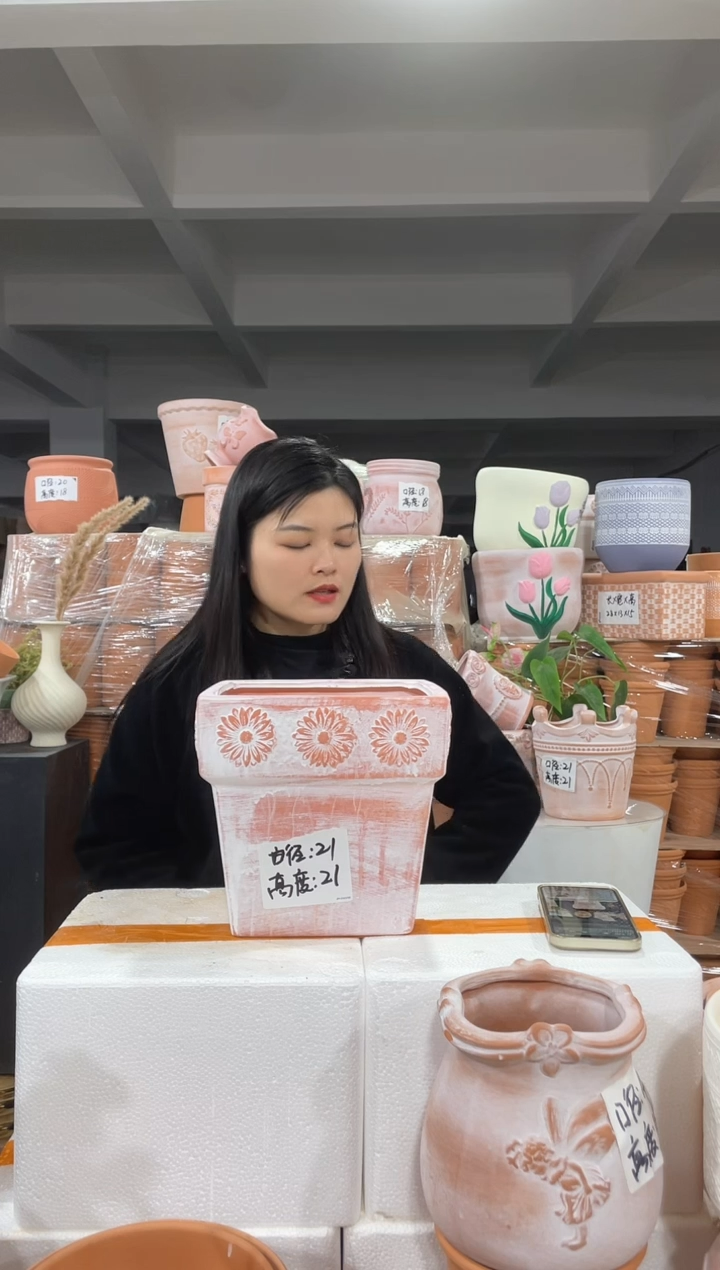 【闪购商品】红陶复古方型向日葵22-21