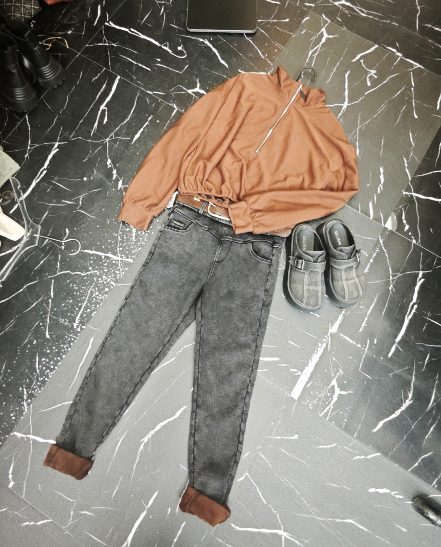 牛仔裤高腰显瘦芭比裤D25 121608  送重工腰带【带脏带残无售后】