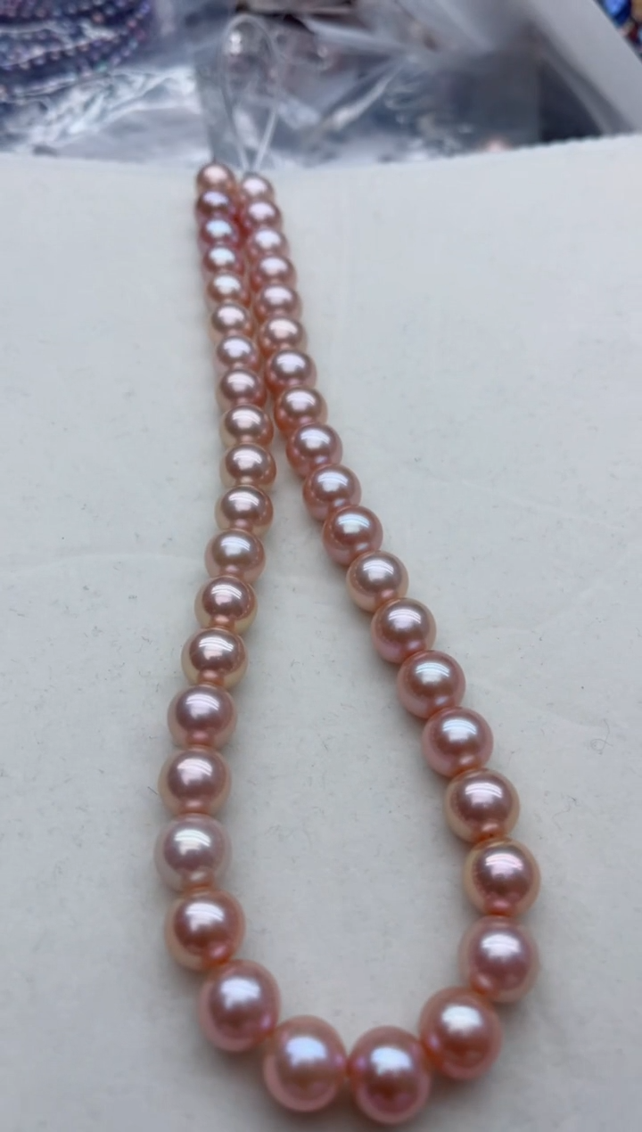 项链银S925镶嵌淡水珍珠三***咪，非无暇