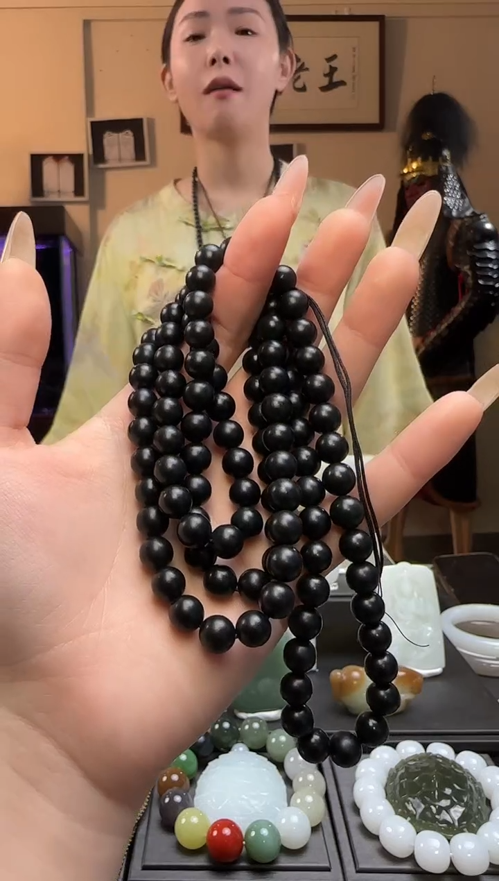 【闪购商品】和田玉青玉圆珠未镶嵌长链