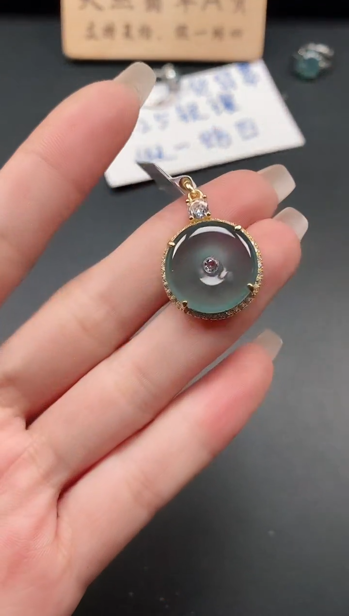 银S925镶嵌戒指翡翠111