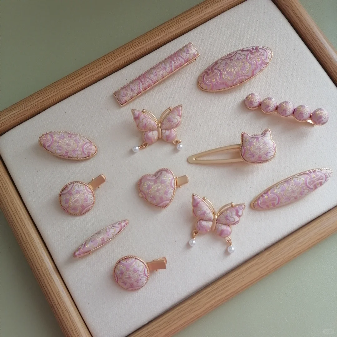 宋锦发卡桑蚕丝双非遗手工diy高端饰品