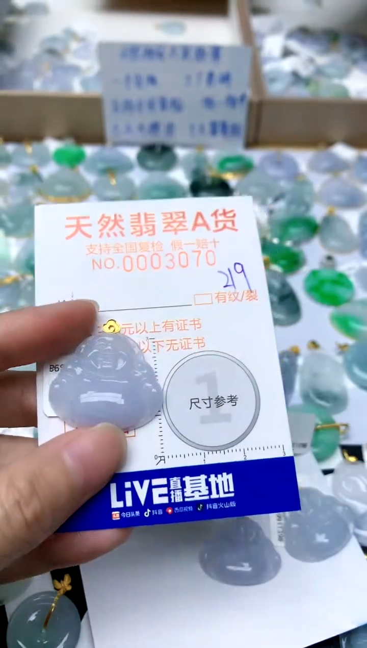 【闪购商品】翡翠颈饰18K金镶嵌219天然A货翡翠