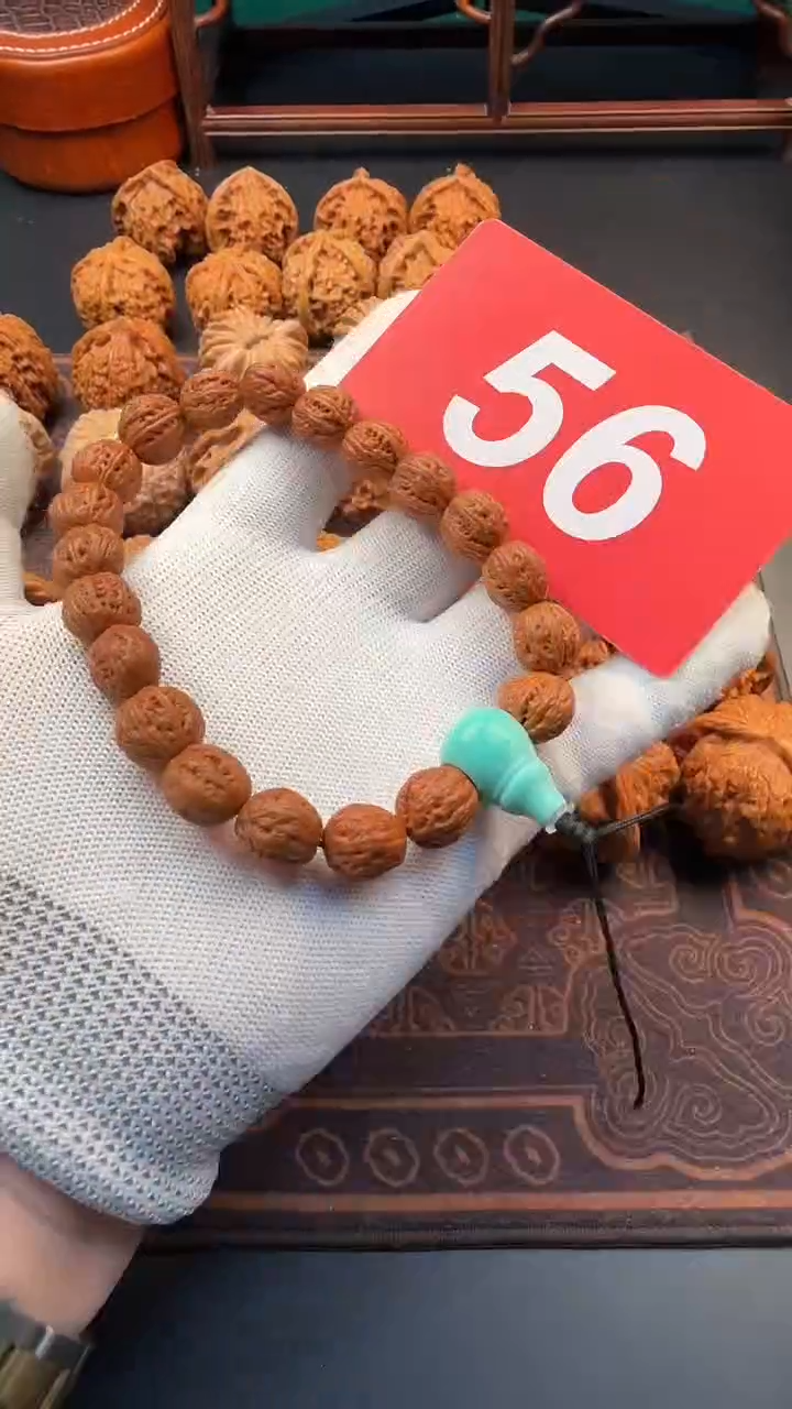 把件文玩核桃12八棱粗筋小核桃手串