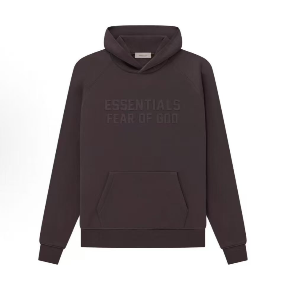 ESS 紫色胸前双排logo连帽卫衣