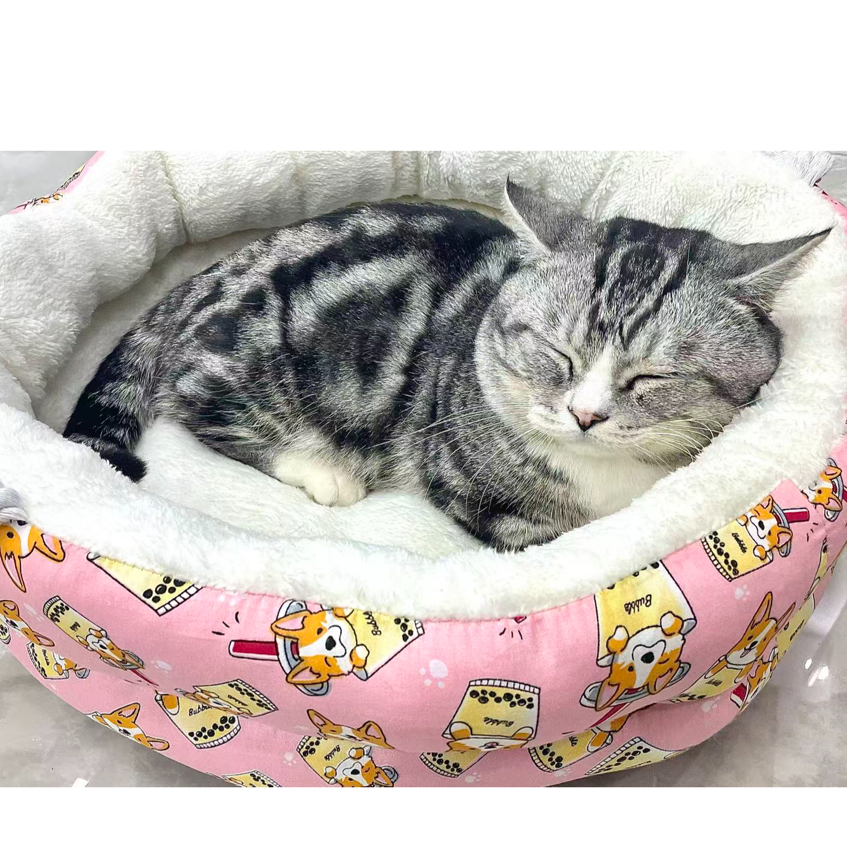  猫窝狗窝四季通用宠物窝可拆洗猫狗窝棉麻狗床狗垫小型犬泰迪窝