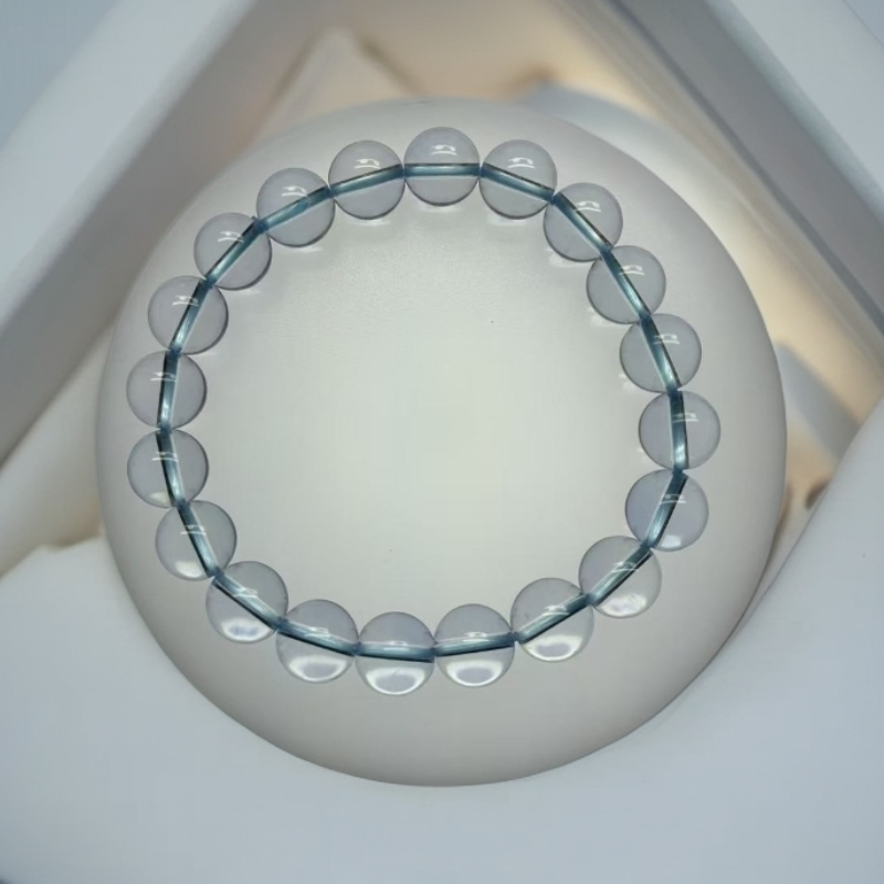 奶白蓝晶手串10mm双A纯净经典款