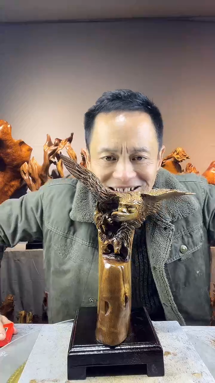 金丝楠蒸**上小叶桢楠随行摆件56