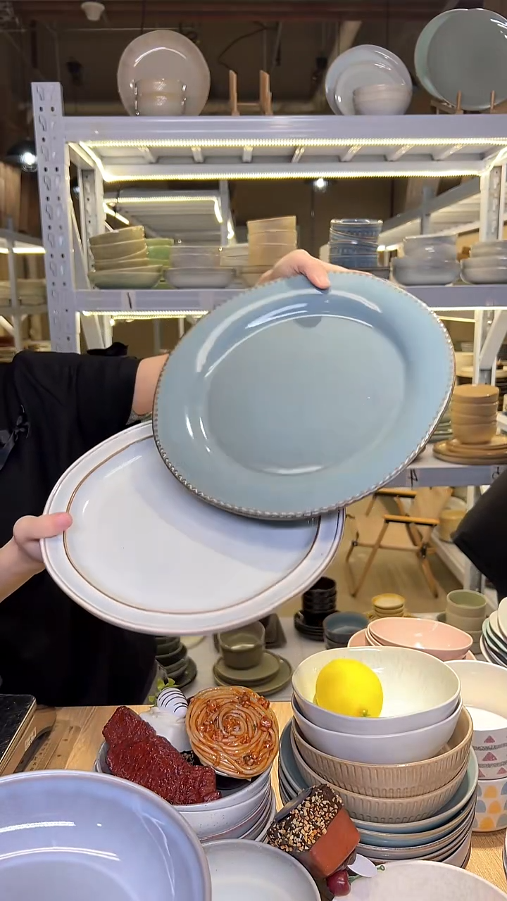 瓷231外贸尾货高温釉下彩陶瓷餐具默认微瑕