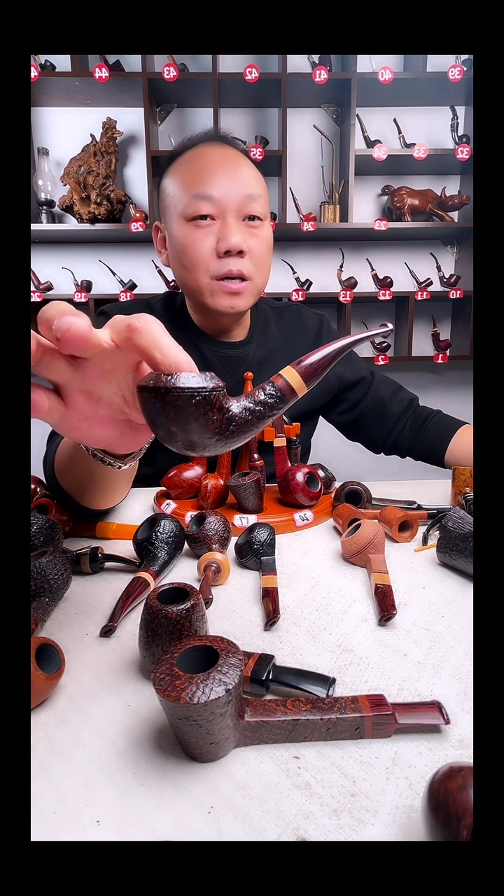 意大利石楠木手工打磨烟斗
