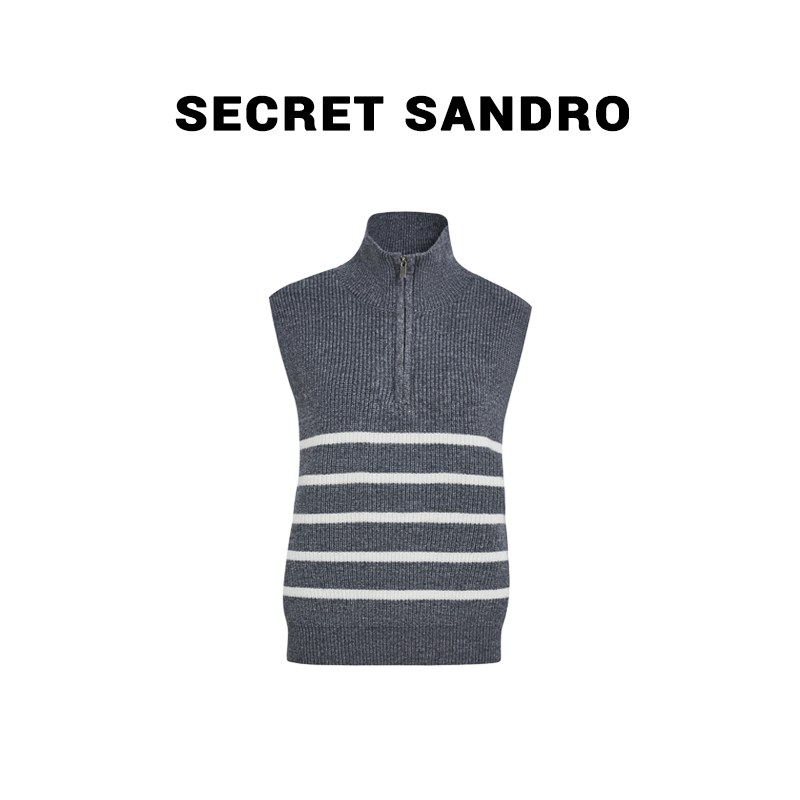 【条纹马甲】Secret Sandro 冉冉 毛衫 M65221233N