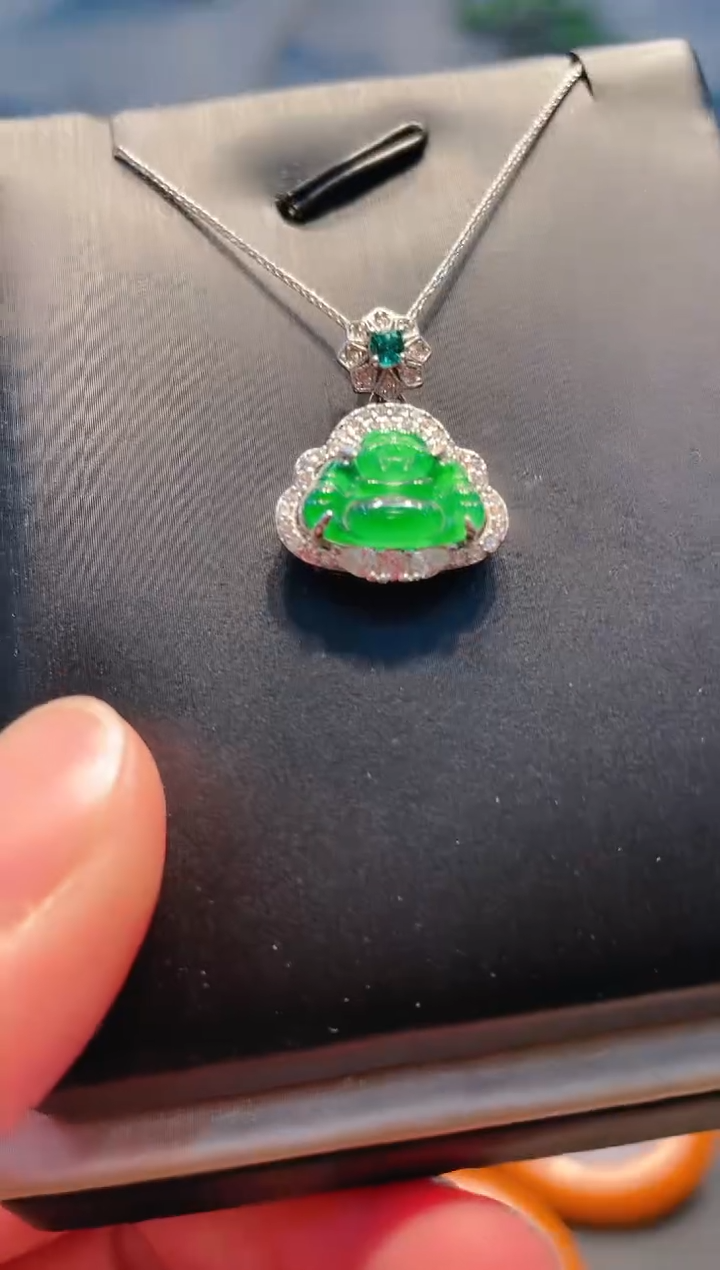 翡翠未镶嵌吊坠(不含链)天然A货翡翠A4