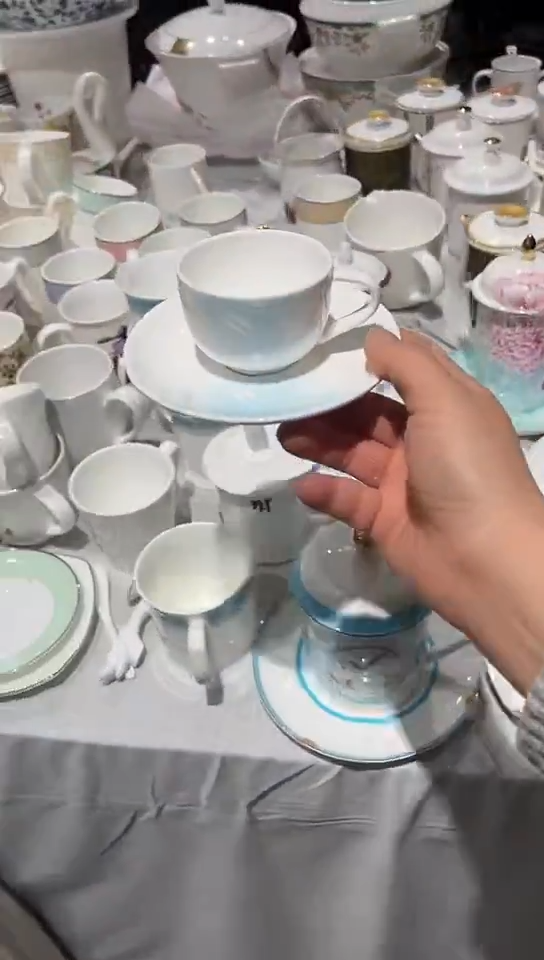 瓷小咖啡杯碟1套