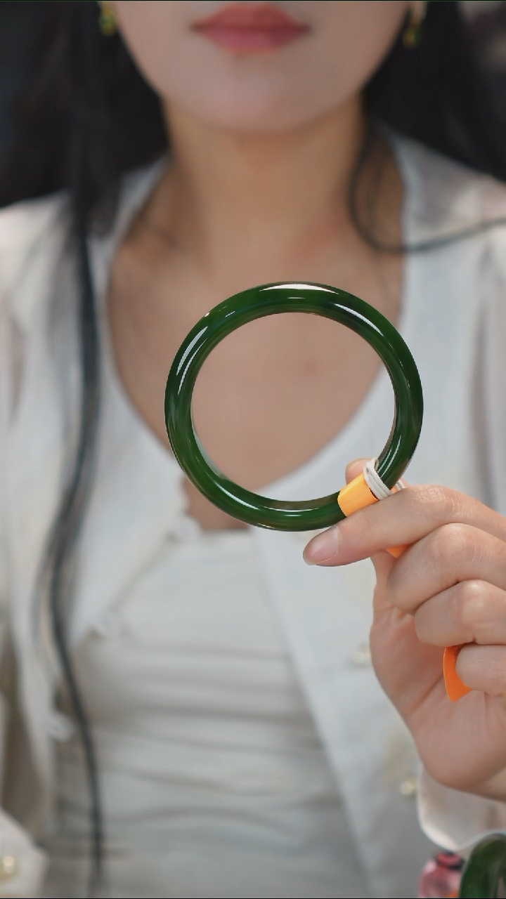 和田玉未镶嵌手镯54【柚子来啦】和田玉拍一发一59