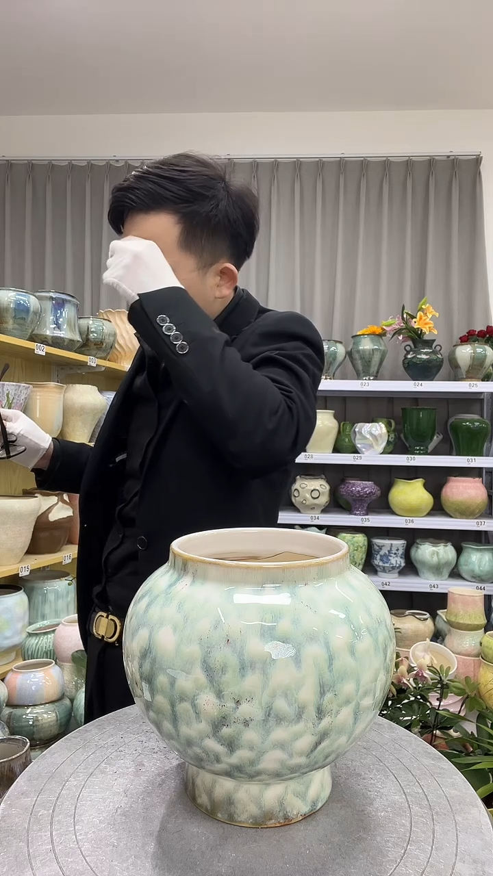 12.4陶瓷花盆直播链接高.   15   口11