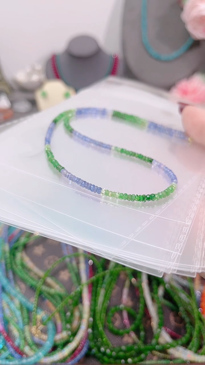 颈饰银S925镶嵌坦桑石多样性选其一399