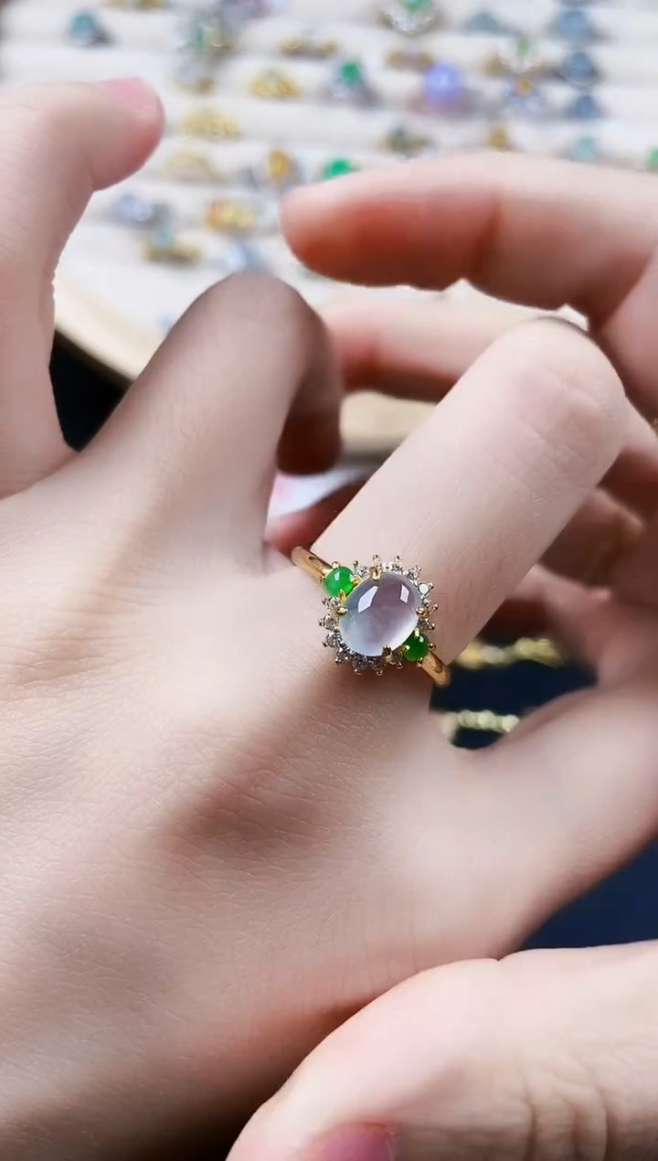 【闪购商品】翡翠戒指银S925镶嵌412441214