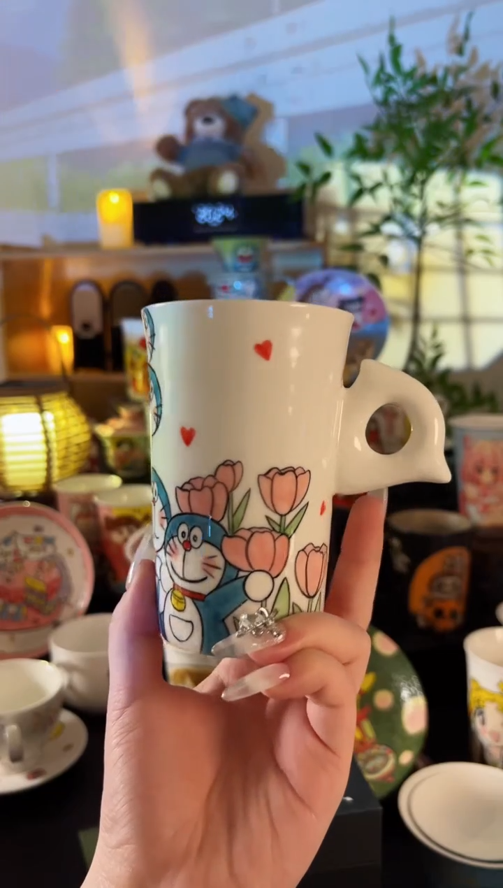 【闪购商品】摆件手工手绘陶瓷小杯杯